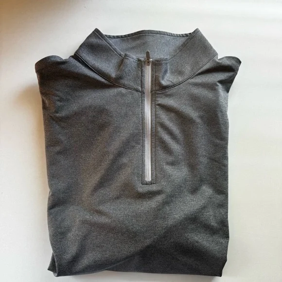 Peter Millar Gray Quarter Zip Sweatshirt XL